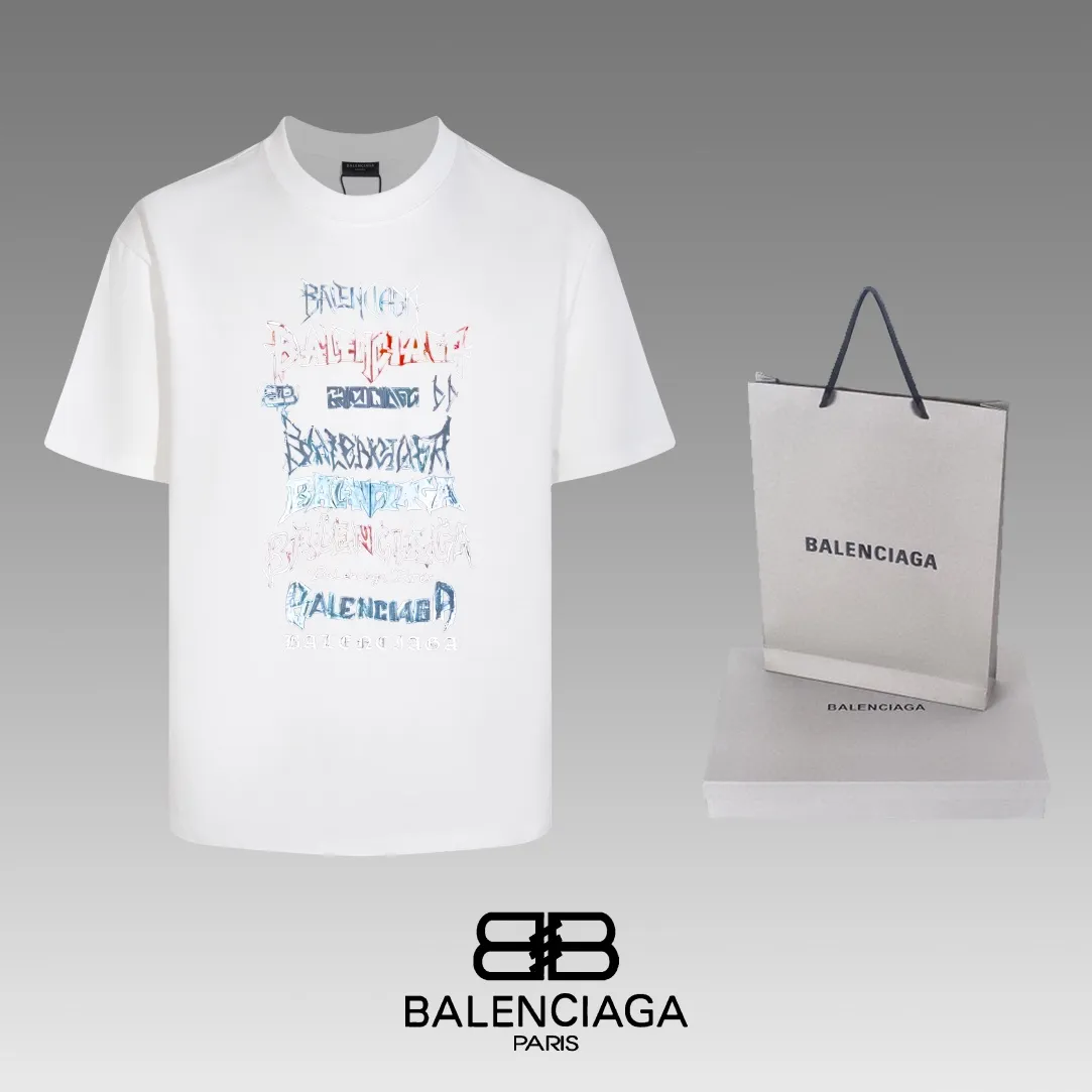 #「 Quality」 《BALENCIAGA 》24SS Classic T Quality - 2 - os 220 -26 280g - 300g 1×1 - Quality ：Black White Size: XS-S-M-L